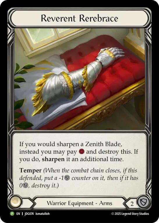 Reverent Rerebrace [JDG074] (Promo)  Cold Foil | Card Citadel