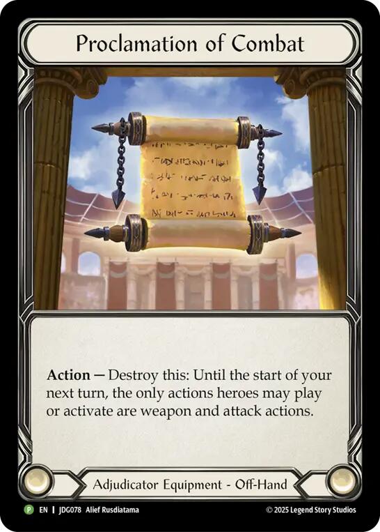 Proclamation of Combat [JDG078] (Promo)  Cold Foil | Card Citadel