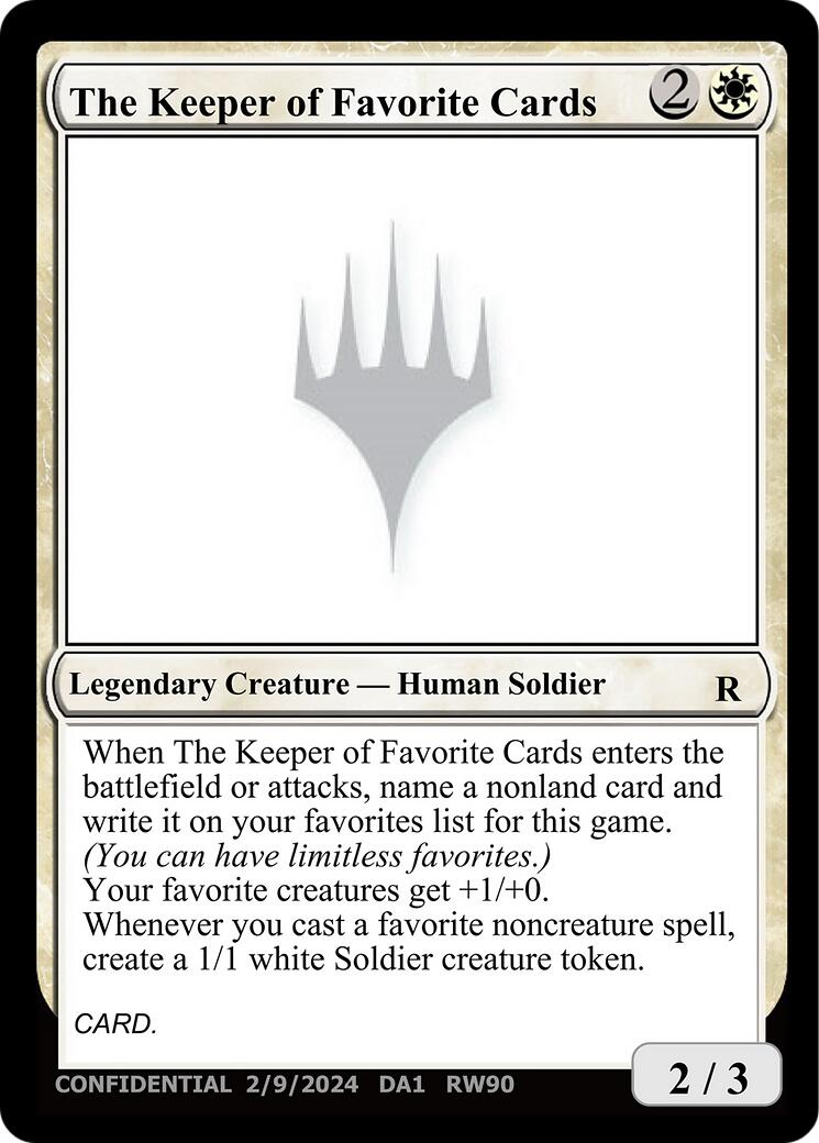 The Keeper of Favorite Cards (2/9/2024) [Unknown Event] | Card Citadel