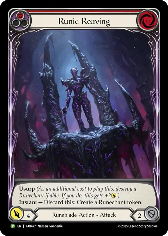 Runic Reaving [FAB477] (Promo)  Rainbow Foil | Card Citadel