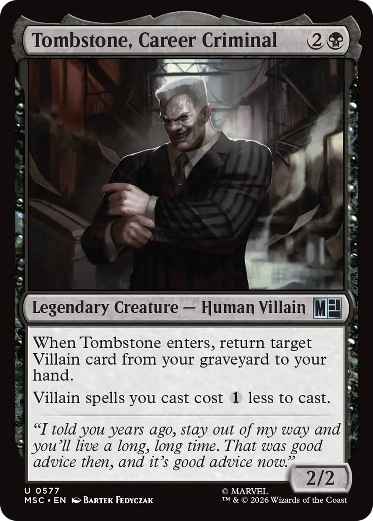 Tombstone, Career Criminal [Marvel Super Heroes Commander] | Card Citadel