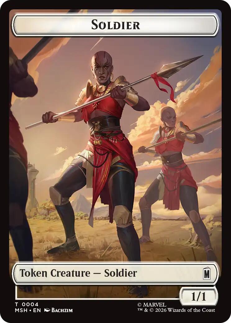 Soldier // Insect Double-Sided Token [Marvel Super Heroes Tokens] | Card Citadel