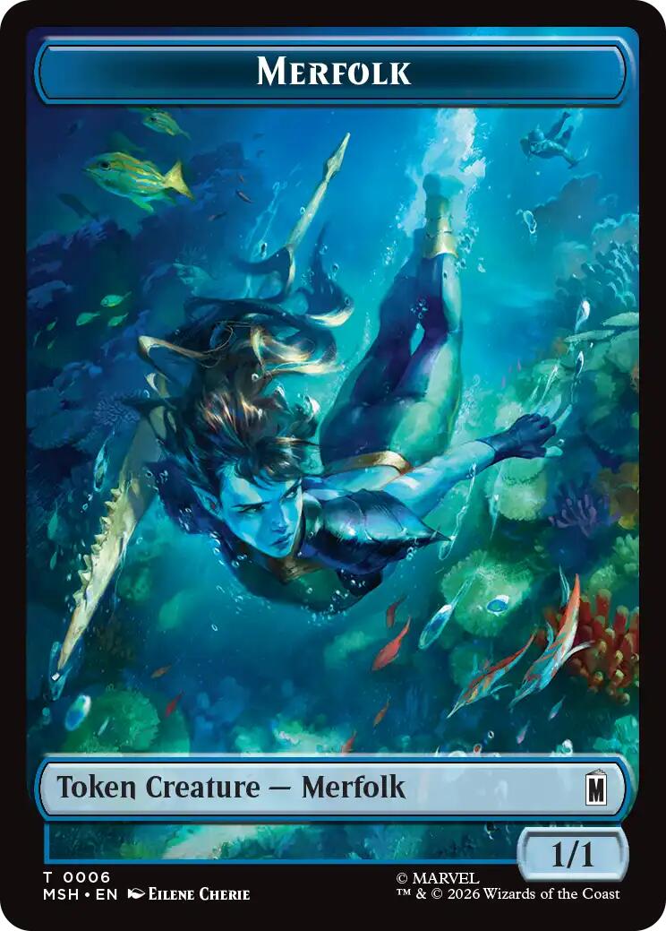 Merfolk // Doombot Double-Sided Token [Marvel Super Heroes Tokens] | Card Citadel