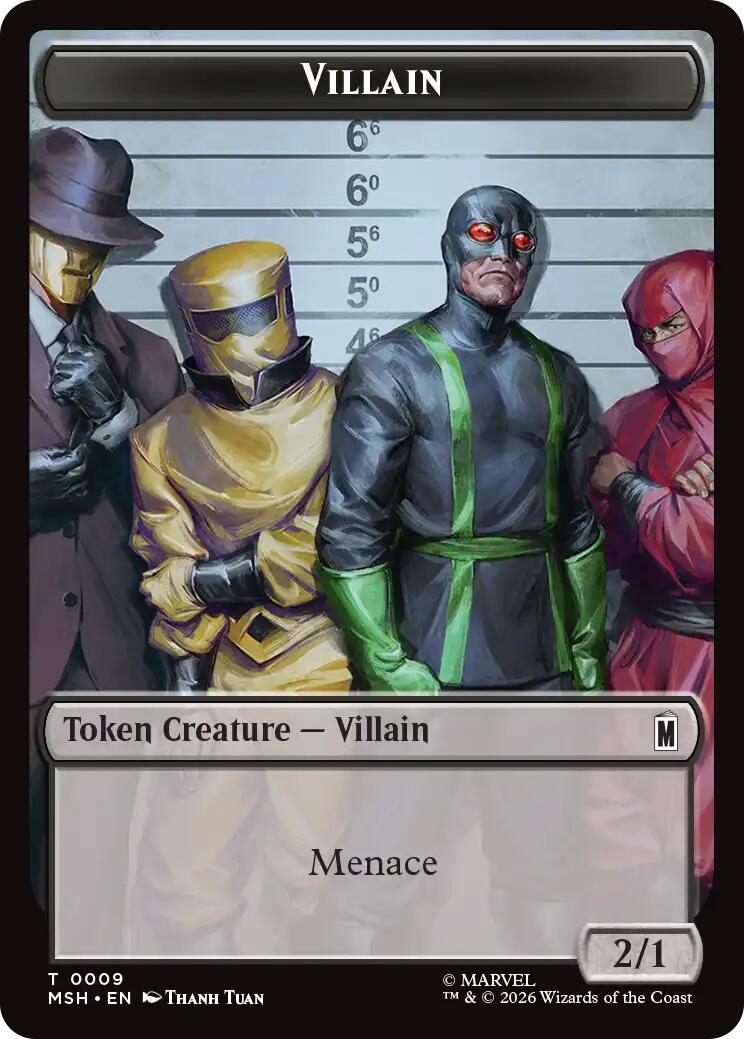 Villain // Soldier Double-Sided Token [Marvel Super Heroes Tokens] | Card Citadel