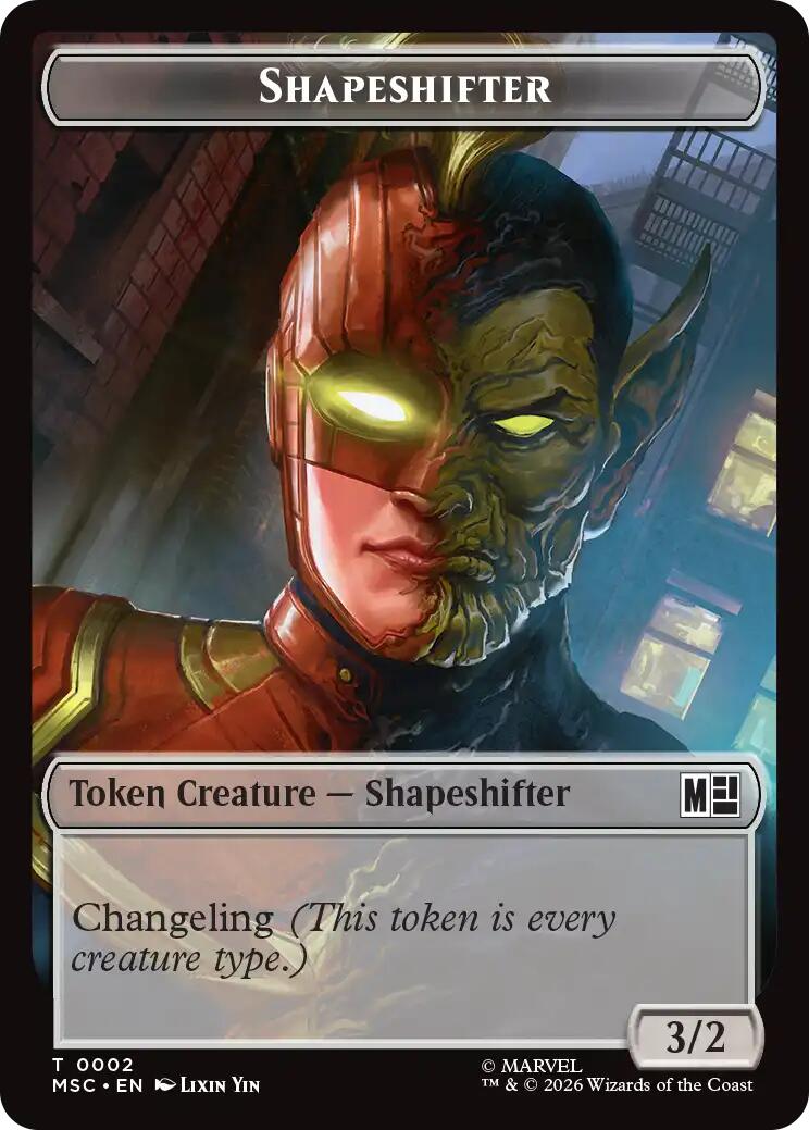 Shapeshifter // Ape Villain Double-Sided Token [Marvel Super Heroes Commander Tokens] | Card Citadel