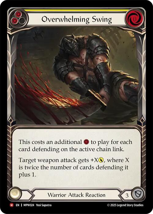 Overwhelming Swing (Yellow) [MPW024] (Mastery Pack Warrior)  Rainbow Foil | Card Citadel