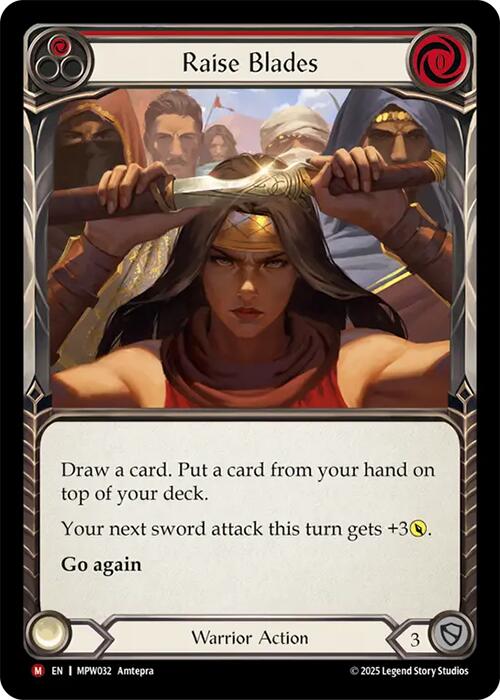 Raise Blades (Red) [MPW032] (Mastery Pack Warrior)  Rainbow Foil | Card Citadel