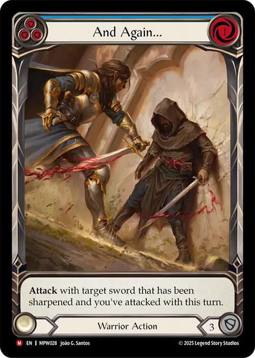 And Again... (Blue) [MPW028] (Mastery Pack Warrior)  Rainbow Foil | Card Citadel