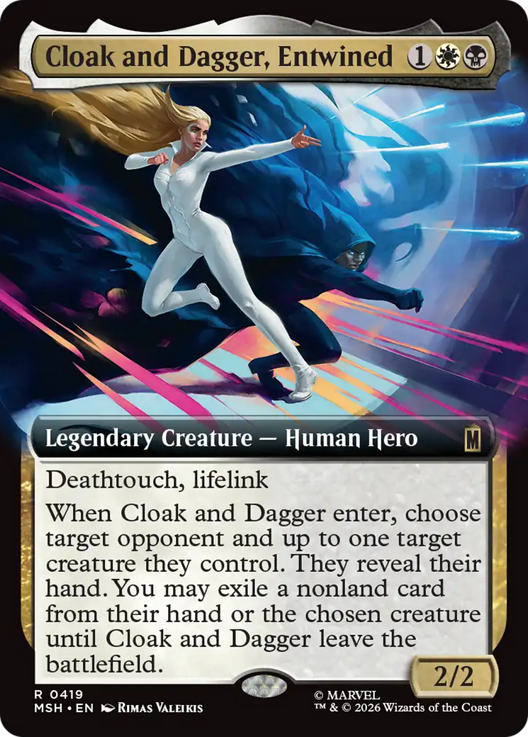 Cloak and Dagger, Entwined (Extended Art) [Marvel Super Heroes] | Card Citadel