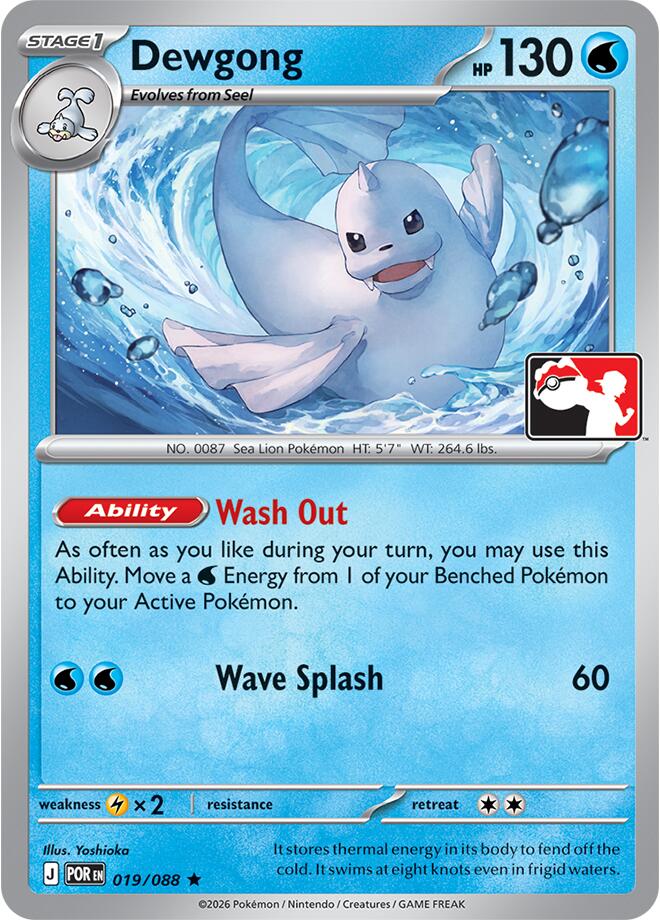 Dewgong (019/088) [Prize Pack Series Nine] | Card Citadel