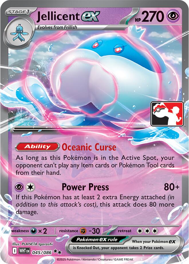 Jellicent ex (045/086) [Prize Pack Series Nine] | Card Citadel