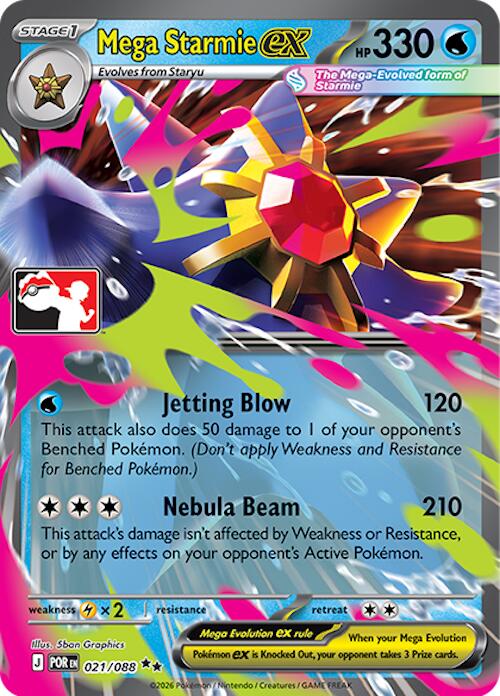 Mega Starmie ex (021/088) [Prize Pack Series Nine] | Card Citadel