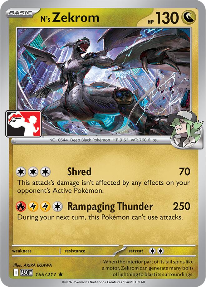 N's Zekrom (155/217) [Prize Pack Series Nine] | Card Citadel