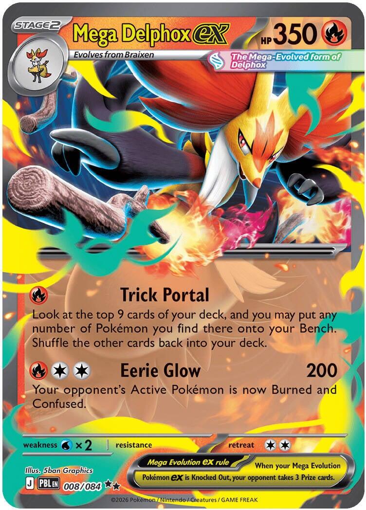 Mega Delphox ex (008/084) [Mega Evolution: Pitch Black] | Card Citadel