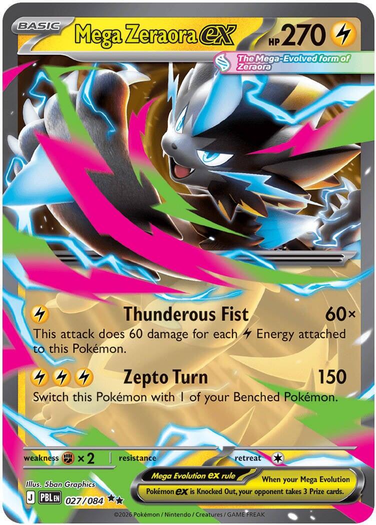 Mega Zeraora ex (027/084) [Mega Evolution: Pitch Black] | Card Citadel