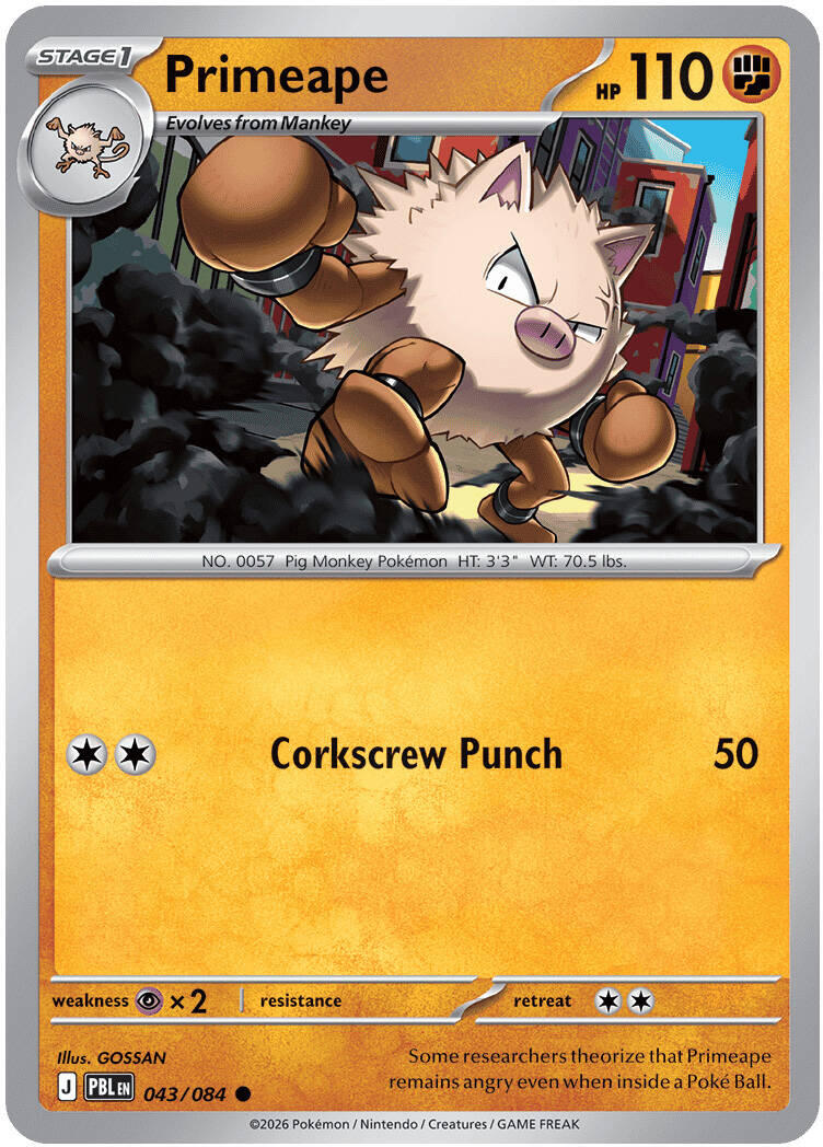 Primeape (043/084) [Mega Evolution: Pitch Black] | Card Citadel