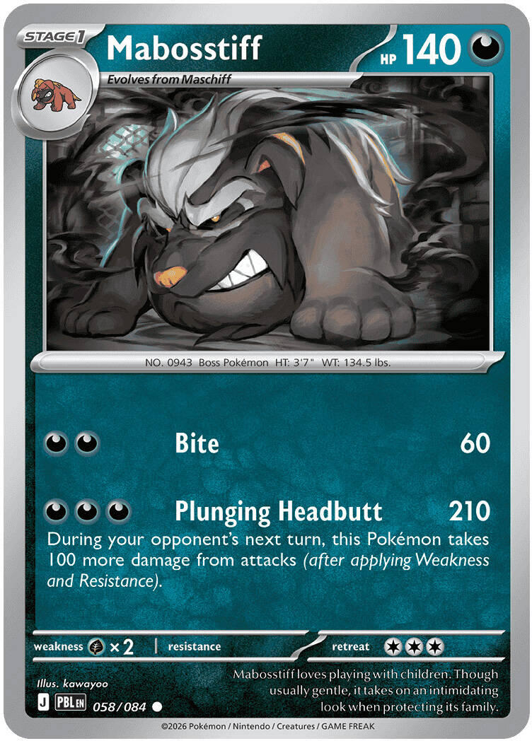 Mabosstiff (058/084) [Mega Evolution: Pitch Black] | Card Citadel