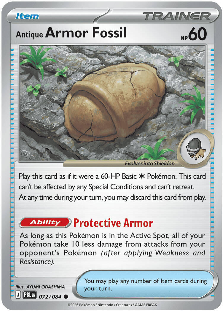 Antique Armor Fossil (072/084) [Mega Evolution: Pitch Black] | Card Citadel