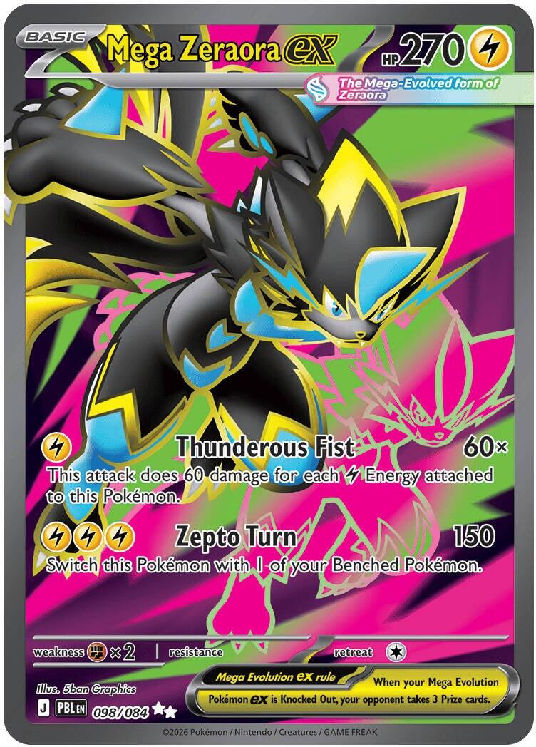 Mega Zeraora ex (098/084) [Mega Evolution: Pitch Black] | Card Citadel