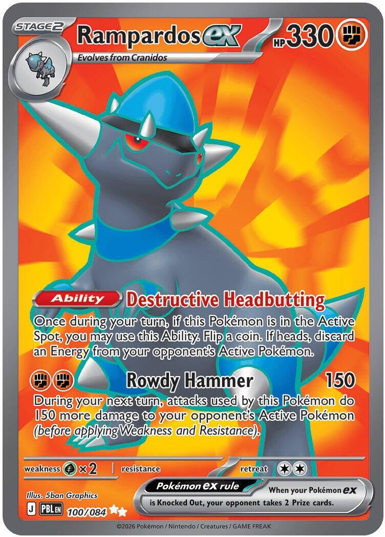 Rampardos ex (100/084) [Mega Evolution: Pitch Black] | Card Citadel