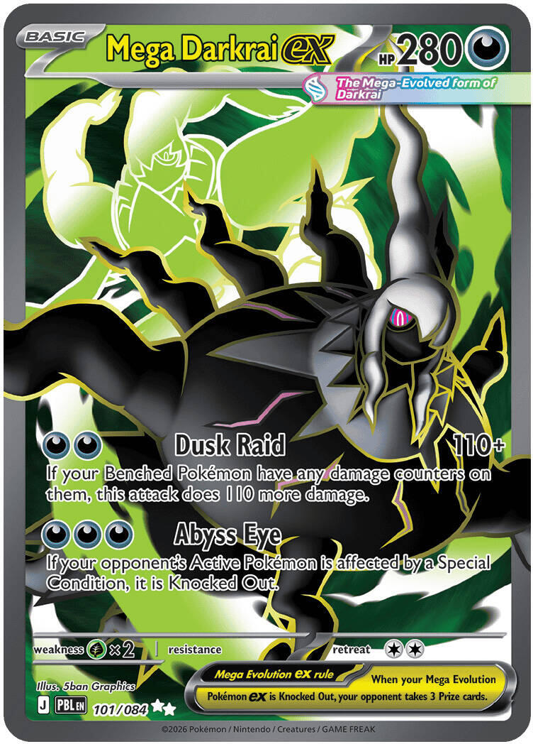 Mega Darkrai ex (101/084) [Mega Evolution: Pitch Black] | Card Citadel