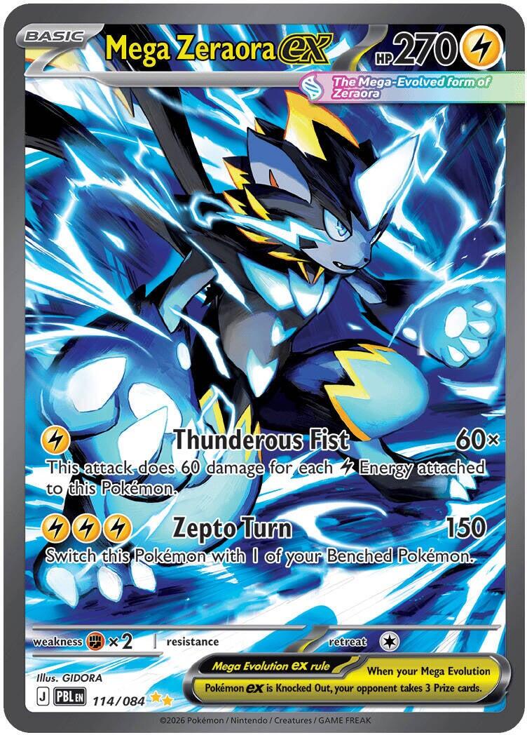 Mega Zeraora ex (114/084) [Mega Evolution: Pitch Black] | Card Citadel