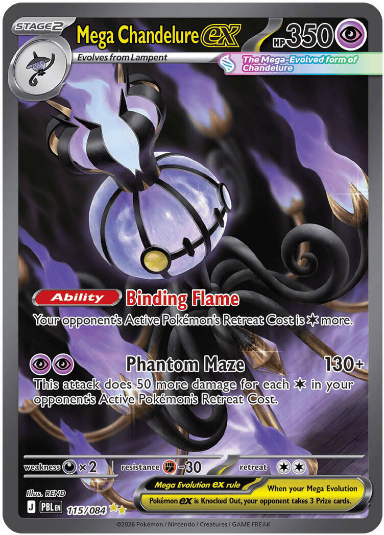 Mega Chandelure ex (115/084) [Mega Evolution: Pitch Black] | Card Citadel