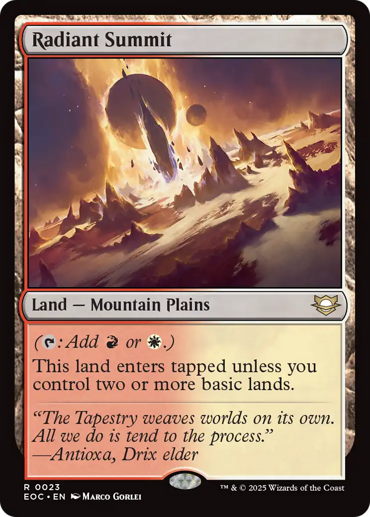 Radiant Summit [Edge of Eternities Commander] | Card Citadel