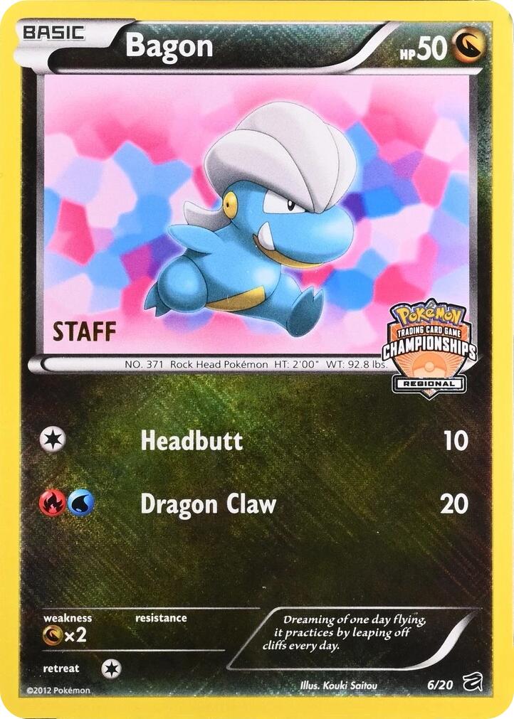 Bagon (006/020) - 6/20 (Regional Championships) [Staff] [League & Championship Cards] | Card Citadel