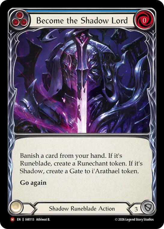 Become the Shadow Lord (Blue) [IAR113] (Usurp the Shadow Throne) | Card Citadel