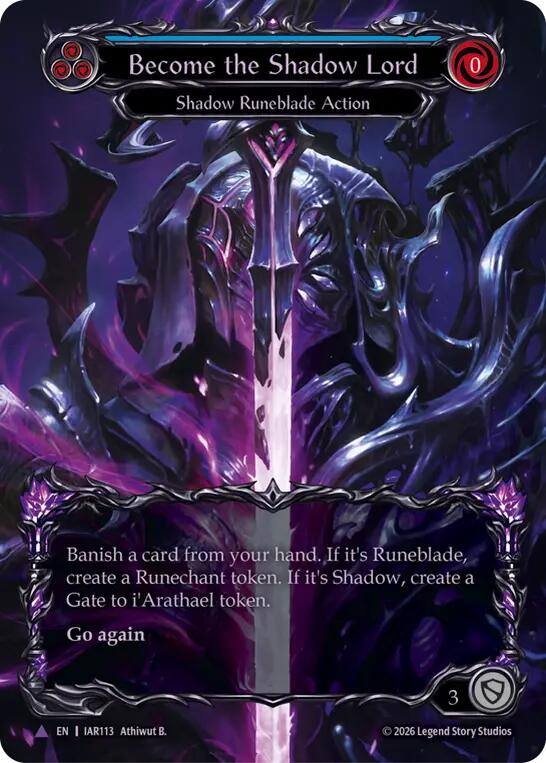 Become the Shadow Lord (Blue) (Marvel) [IAR113] (Usurp the Shadow Throne)  Cold Foil | Card Citadel