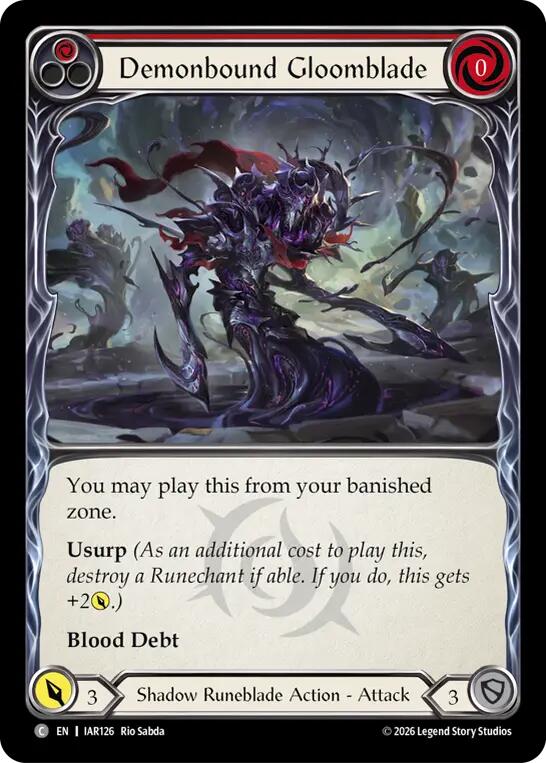 Demonbound Gloomblade (Red) [IAR126] (Usurp the Shadow Throne) | Card Citadel