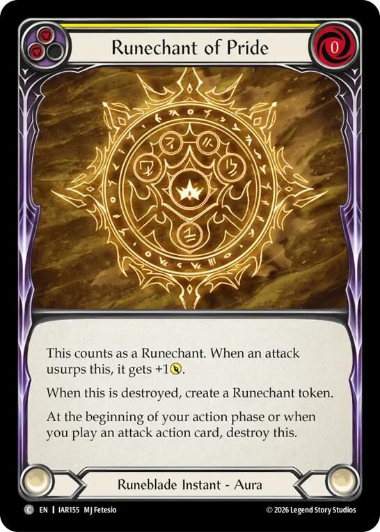 Runechant of Pride (Yellow) [IAR155] (Usurp the Shadow Throne) | Card Citadel