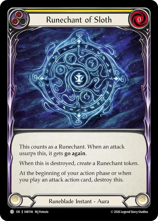Runechant of Sloth (Yellow) [IAR156] (Usurp the Shadow Throne) | Card Citadel