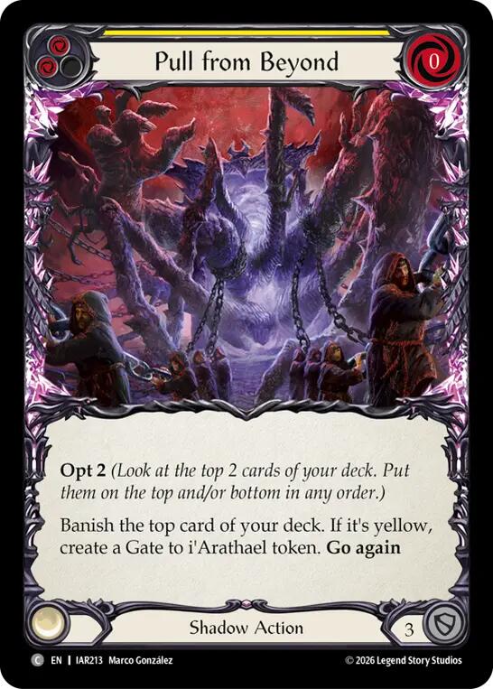 Pull from Beyond (Yellow) [IAR213] (Usurp the Shadow Throne)  Rainbow Foil | Card Citadel