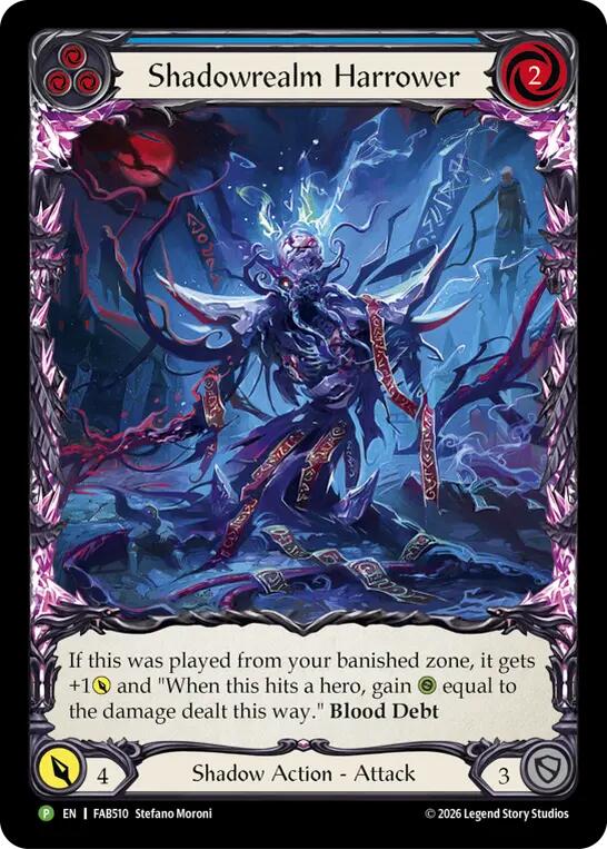 Shadowrealm Harrower (Blue) [FAB510] (Promo)  Rainbow Foil | Card Citadel
