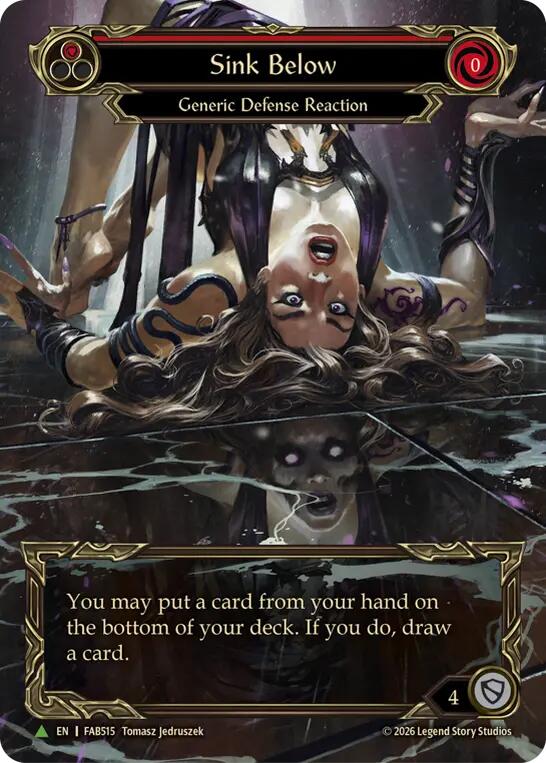 Sink Below (Red) (Marvel) [FAB515] (Promo)  Cold Foil | Card Citadel