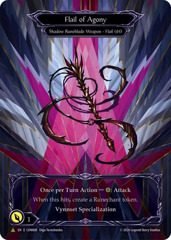 Flail of Agony (Marvel) [CON008] (Promo)  Rainbow Foil | Card Citadel