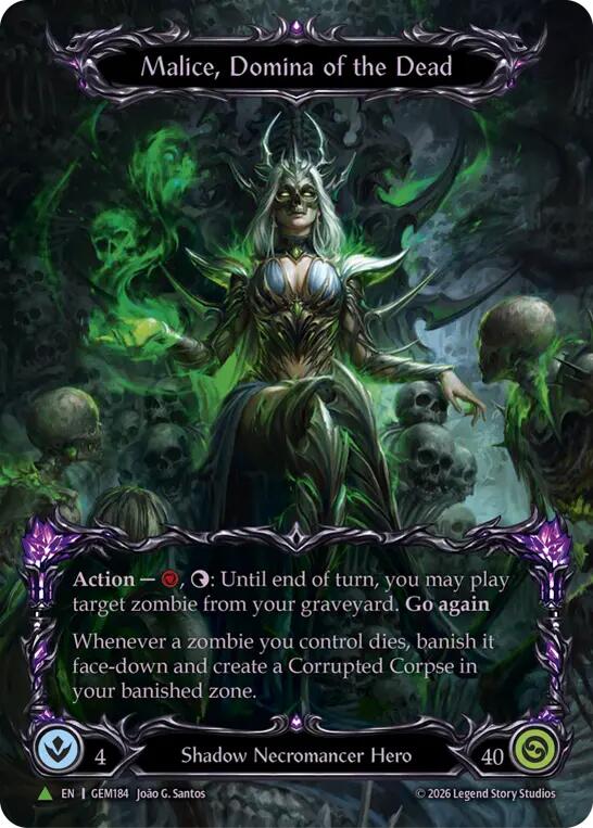 Malice, Domina of the Dead (Marvel) [GEM184] (GEM Pack 6)  Cold Foil | Card Citadel