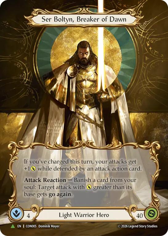 Ser Boltyn, Breaker of Dawn (Marvel) [CON005] (Promo)  Cold Foil | Card Citadel