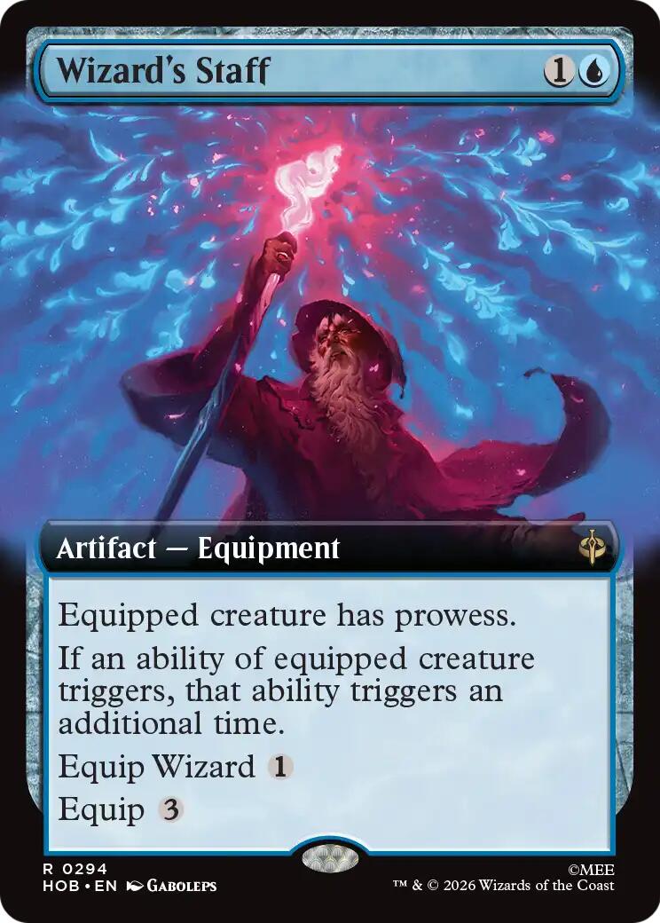 Wizard's Staff (Extended Art) [The Hobbit] | Card Citadel