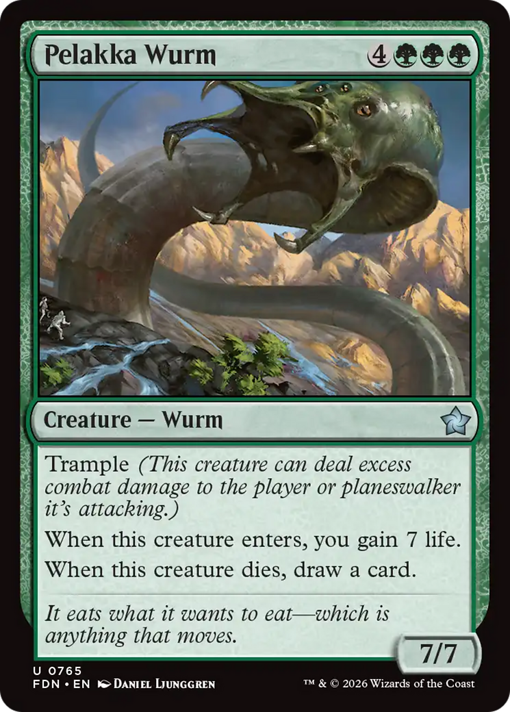 Pelakka Wurm (0765) [Foundations] | Card Citadel