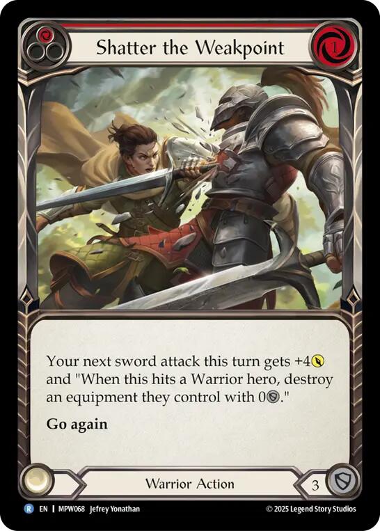 Shatter the Weakpoint (Red) [MPW068] (Mastery Pack Warrior)  Rainbow Foil | Card Citadel