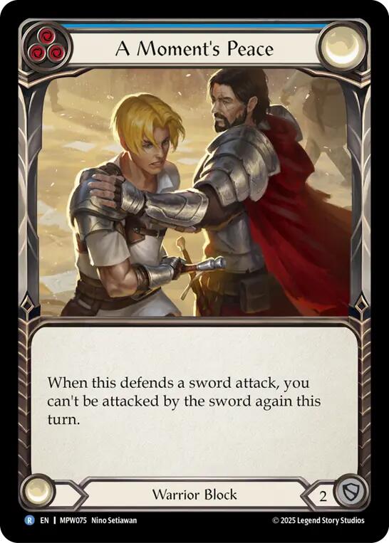 A Moment's Peace (Blue) [MPW075] (Mastery Pack Warrior)  Rainbow Foil | Card Citadel