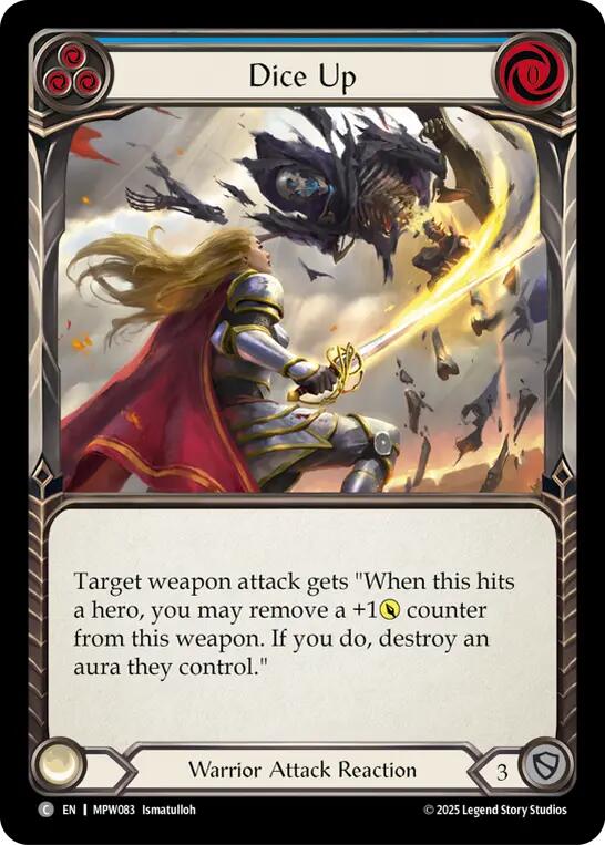Dice Up (Blue) [MPW083] (Mastery Pack Warrior)  Rainbow Foil | Card Citadel