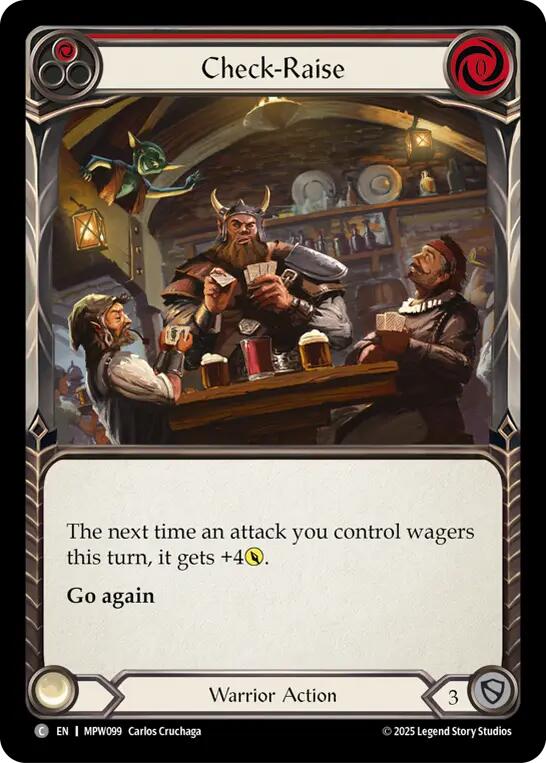 Check-Raise (Red) [MPW099] (Mastery Pack Warrior)  Rainbow Foil | Card Citadel