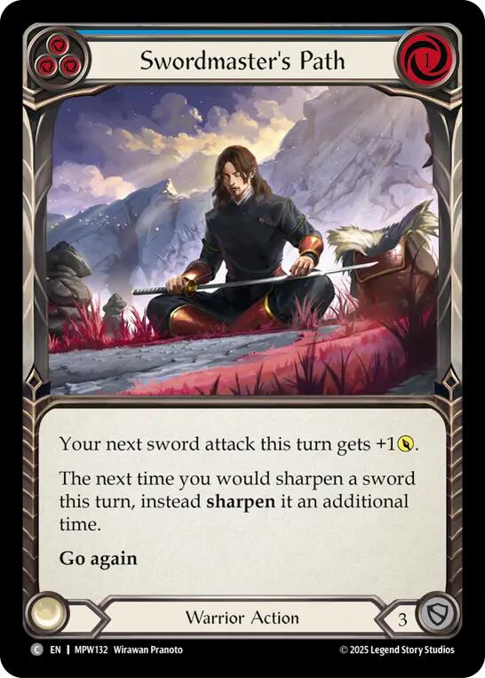 Swordmaster's Path (Blue) [MPW132] (Mastery Pack Warrior)  Rainbow Foil | Card Citadel