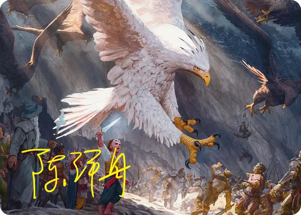 The Eagles Are Coming! Art Card (Gold-Stamped Signature) [The Hobbit Art Series] | Card Citadel