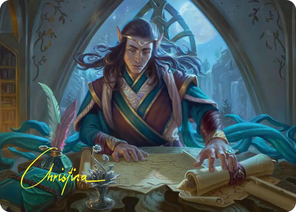 Elrond, Moon-Reader Art Card (Gold-Stamped Signature) [The Hobbit Art Series] | Card Citadel