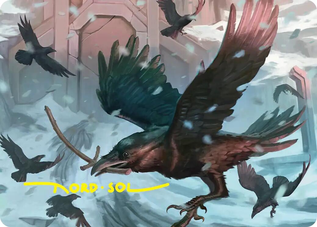 Ravenhill Flock Art Card (Gold-Stamped Signature) [The Hobbit Art Series] | Card Citadel